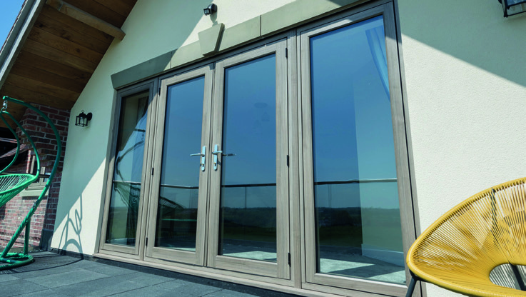Modern front door installation combining security and clean exterior design