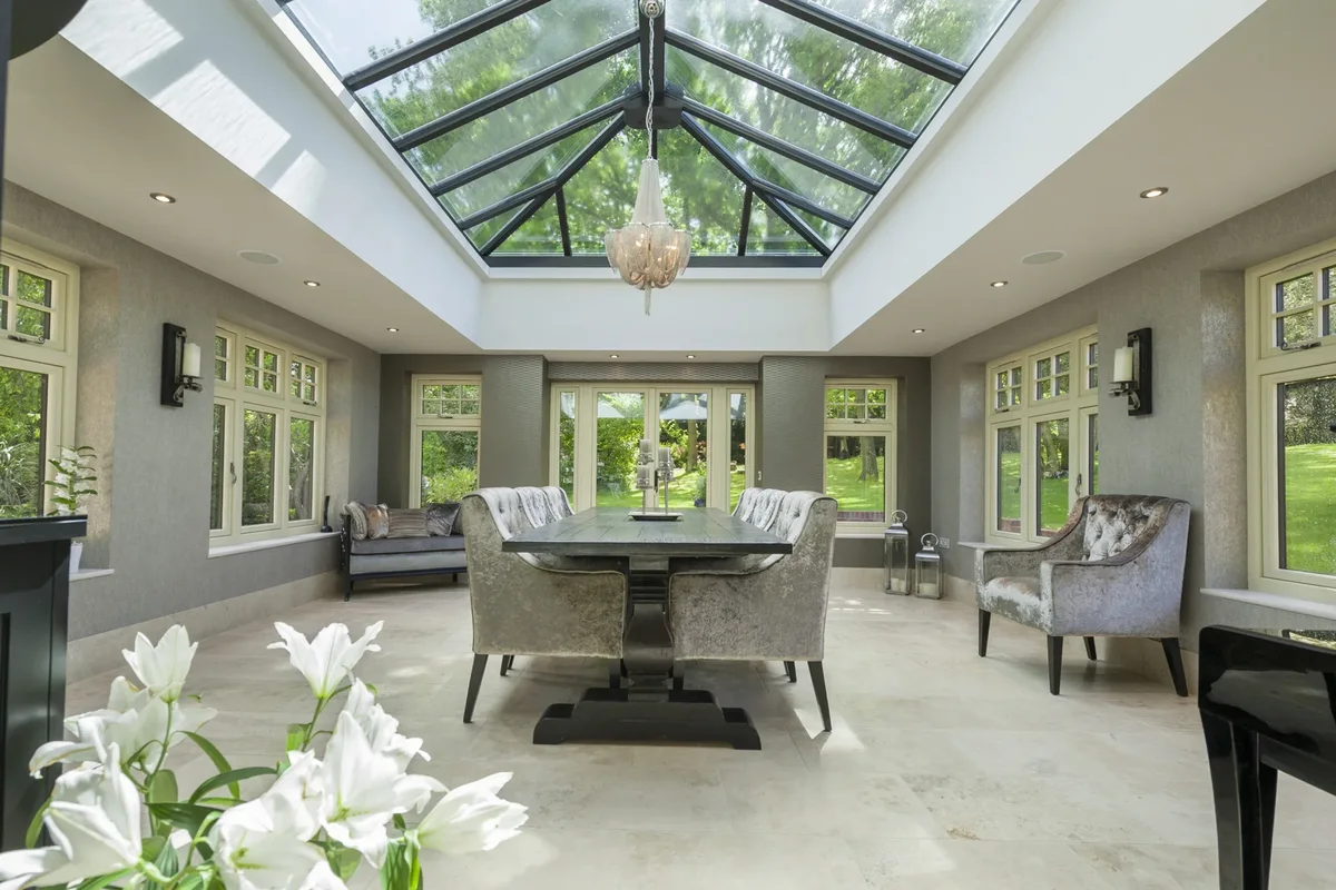 Bright interior with modern glazing and natural light, ready for a Homebrite maintenance survey