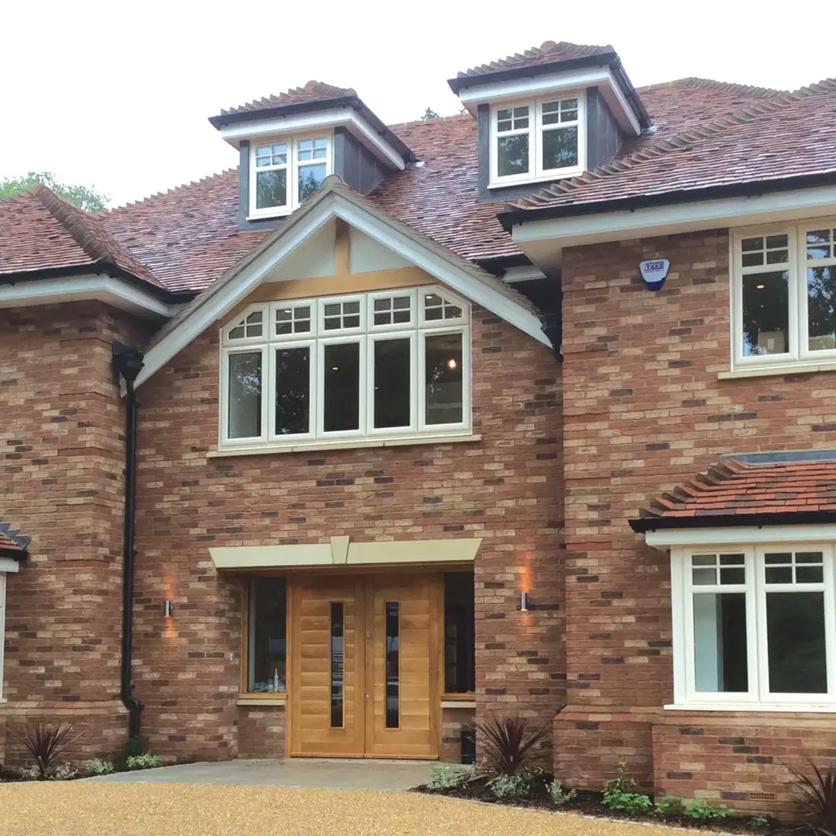 Clean white uPVC window installation on a residential home